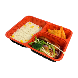 3 Compartment Plastic Lunch Container Custom Plastic Box Manufacturers