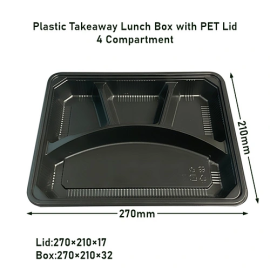 7 Compartment Plastic Disposable Bento Lunch Box