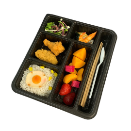 6-Compartment Microwave Plastic Disposable Lunch Box