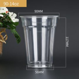 14oz Customized Disposable PET Plastic Cups