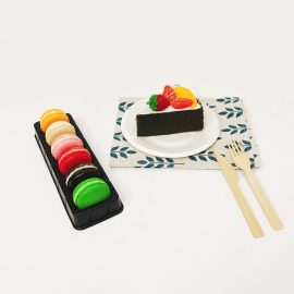 6 Compartment Wholesale Plastic Macaron Tray with Lid