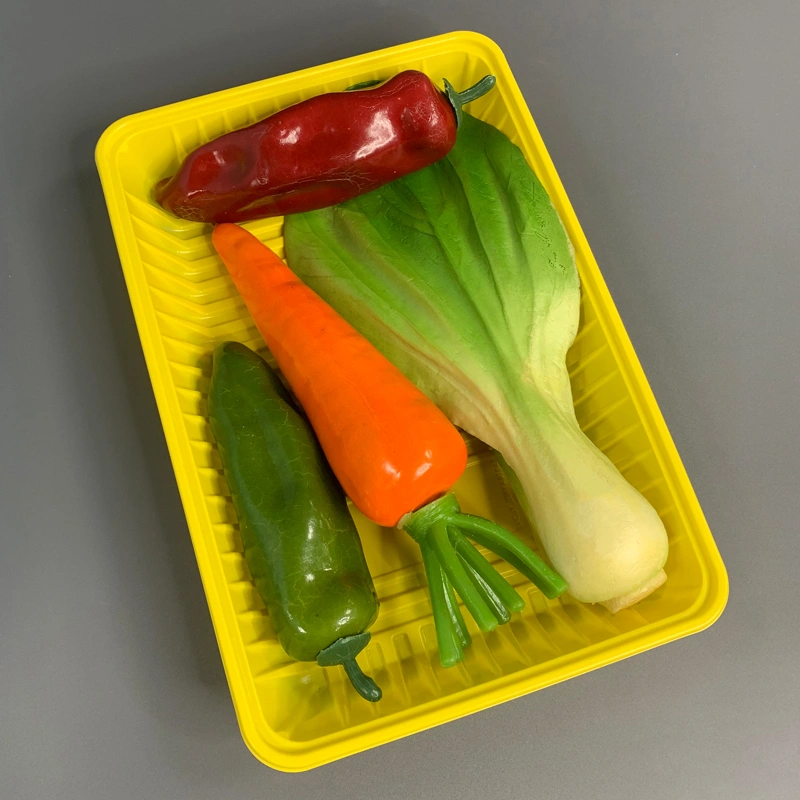 Yellow PP Blister Plastic Vegetable Tray