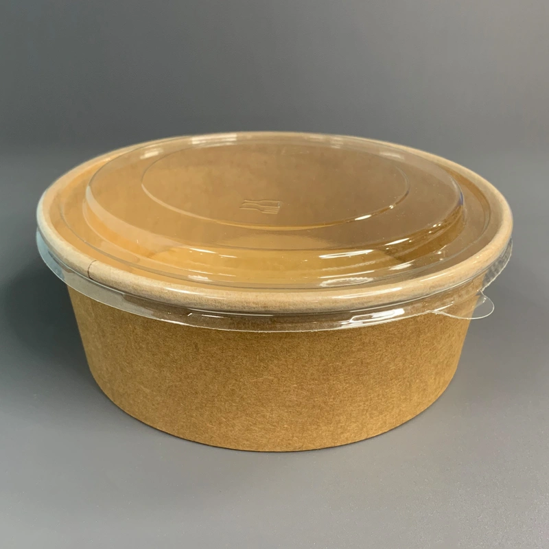 Biodegradable Kraft Salad Bowl with Lid