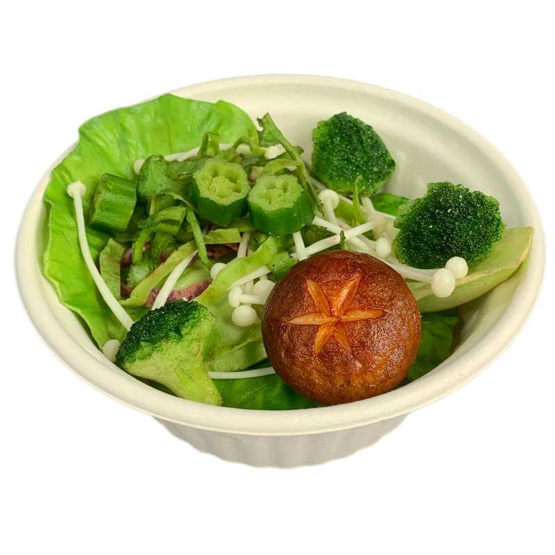 Biodegradable Bagasse Salad Round Bowl Made in China