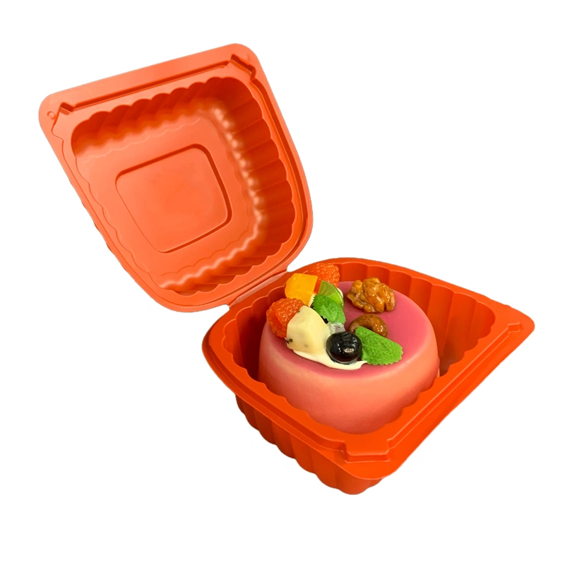 Disposable Plastic Hinged Clamshell Hamburger Box