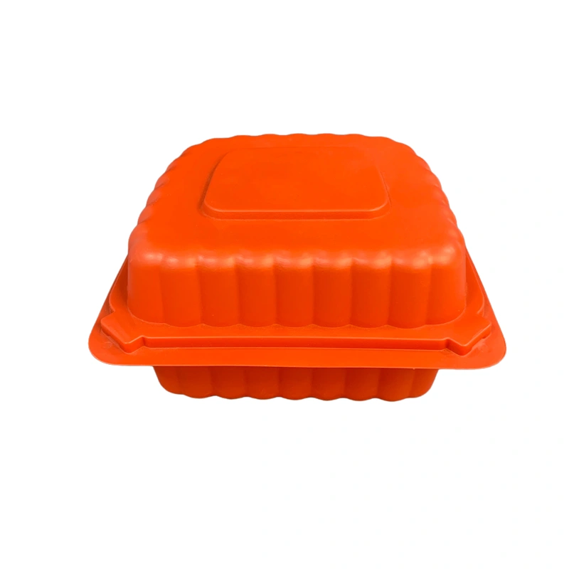 Food Grade Plastic Hinged Clamshell Hamburger Box