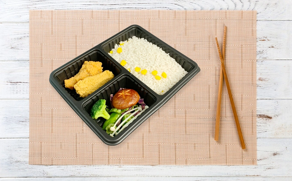 3 Compartment Food Grade PP Plastic Meal Box