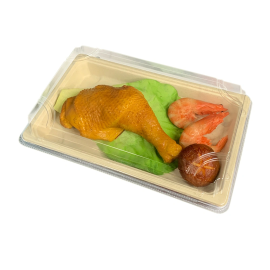 Bagasse Compostable Disposable Sushi Trays With Lid