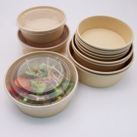 1150ML Wholesale Biodegradable Disposabe Kraft Paper Salad Bowl