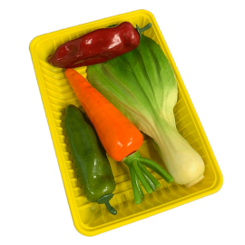 Factory Custom Yellow Blister Supermarket Plastic Meat Tray