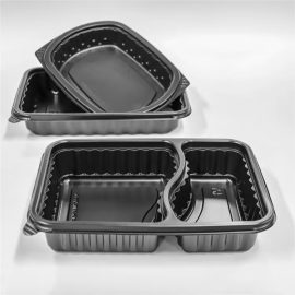 2-compartment recyclable food grade plastic PP takeaway food container