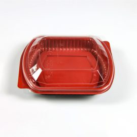 Food grade PP blister red and black bottom benxon lunch box takeaway packaging wholesale