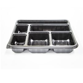 6-Compartment Food Grade PP Disposable Plastic Lunch Boxes