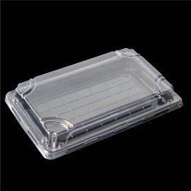 190*130*43mm RPET Plastic Sushi Tray With PET lid