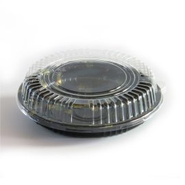 200*50mm Round RPET Plastic Sushi Tray With PET lid