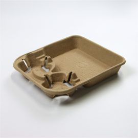 3 Compartments Custom Wholesale Paper Pulp Cup Holder