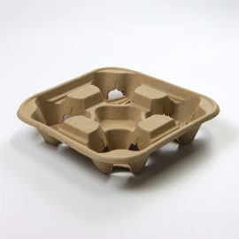 4 Compartments Custom Wholesale Paper Pulp Cup Holder