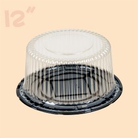 12-inch Custom Round Clear PET Plastic Cake Box​