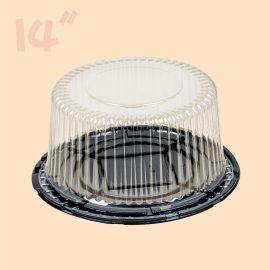 14-inch Custom Round Clear PET Plastic Cake Box​