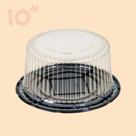 10-inch Custom Round Clear PET Plastic Cake Box​