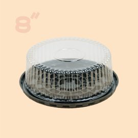 8-inch Custom Round Clear PET Plastic Cake Box​