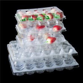 Durable Clear Plastic RPET Strawberry Tray Fresh Produce Packaging Solution