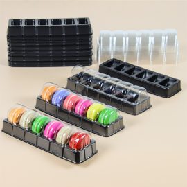 6 Cell Clear Plastic RPET Macaron Packaging Box