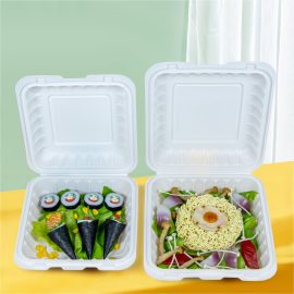 white clamshell PP lunch box takeaway packaging wholesale